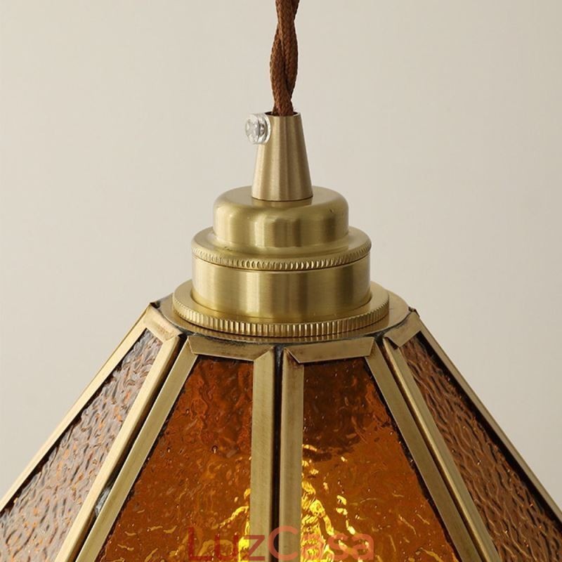 Mini Luminária Pendente de Vidro Moderna e Simples Luminária de Teto de Vidro