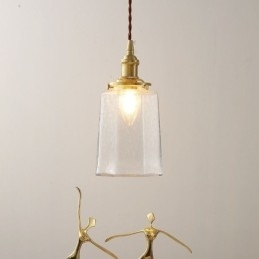 Luminária pendente de vidro minimalista moderna Luminária de teto decorativa