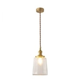 Luminária pendente de vidro minimalista moderna Luminária de teto decorativa