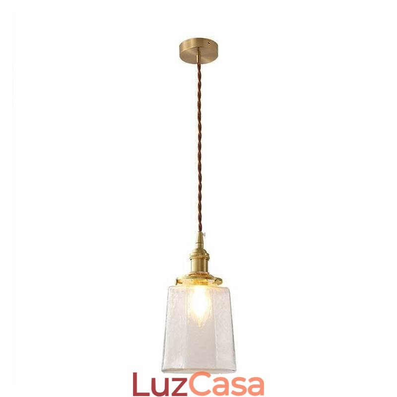 Luminária pendente de vidro minimalista moderna Luminária de teto decorativa