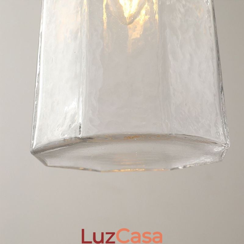 Luminária pendente de vidro minimalista moderna Luminária de teto decorativa