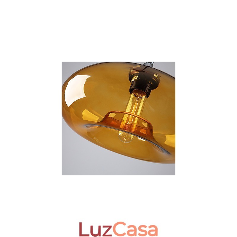 Característica moderna 1 pingente de luz com cúpula de vidro transparente