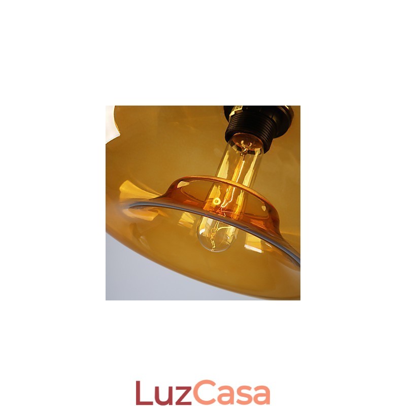 Característica moderna 1 pingente de luz com cúpula de vidro transparente