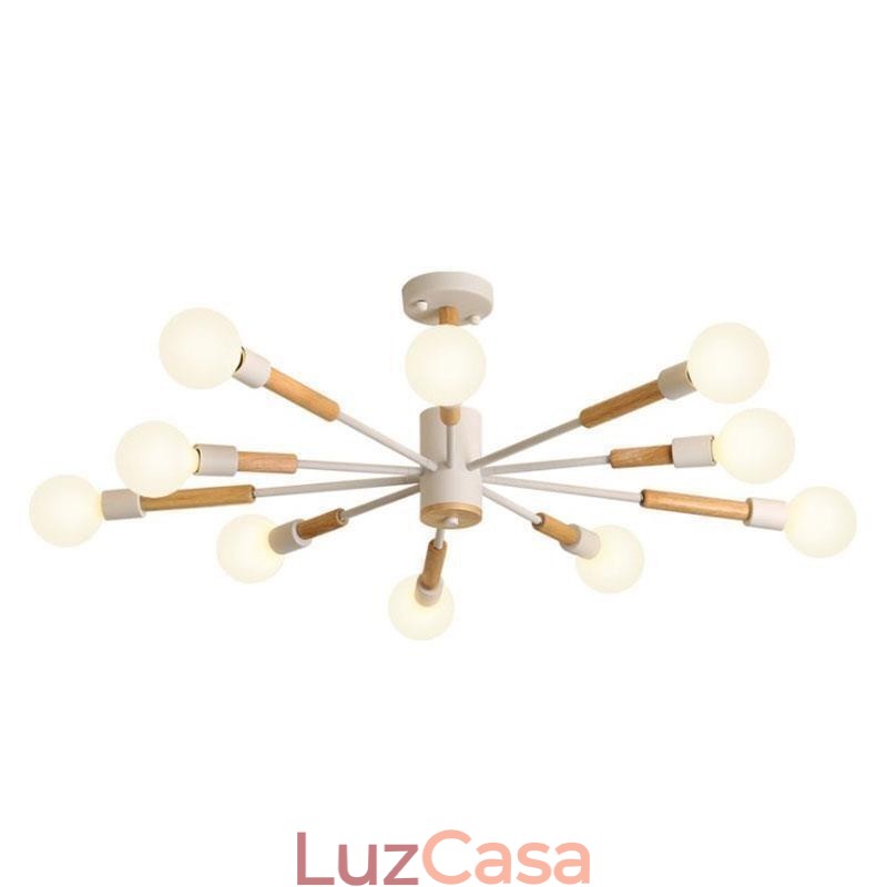 Luminária pendente nórdica criativa Luminária pendente de tronco de feijão mágico