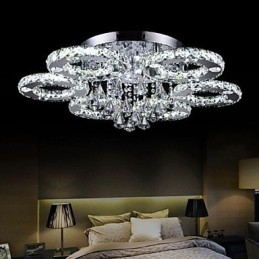 Moderno Contemporâneo Cristal Cromado Metal Montagem Embutida