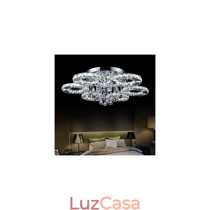 Moderno Contemporâneo Cristal Cromado Metal Montagem Embutida