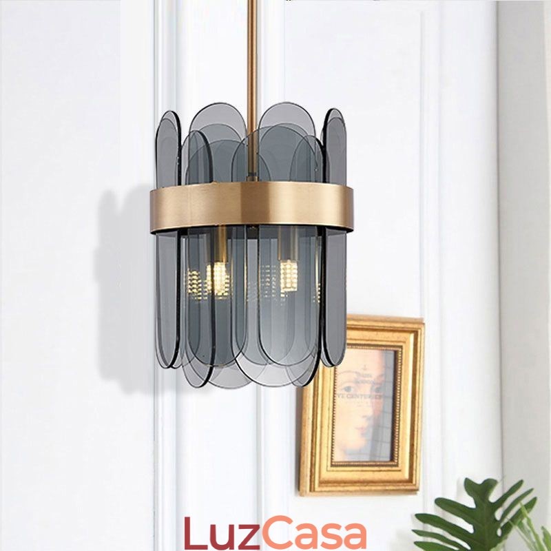 Iluminação moderna de pingente de vidro