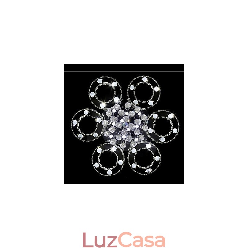 Moderno Contemporâneo Cristal Cromado Metal Montagem Embutida