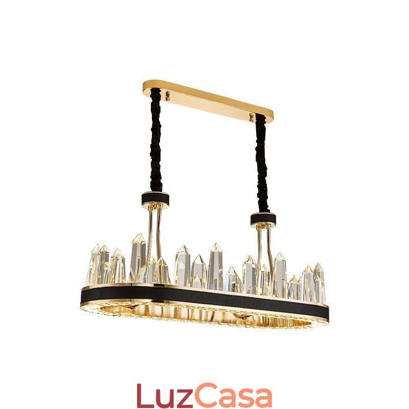 Luminária pendente de cristal contemporânea Luminária de teto de cristal