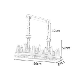 Luminária pendente de cristal contemporânea Luminária de teto de cristal