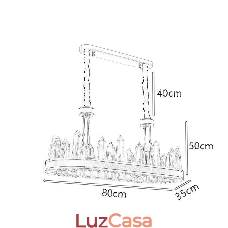 Luminária pendente de cristal contemporânea Luminária de teto de cristal