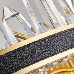 Luminária pendente de cristal contemporânea Luminária de teto de cristal