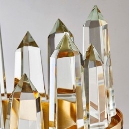 Luminária pendente de cristal contemporânea Luminária de teto de cristal