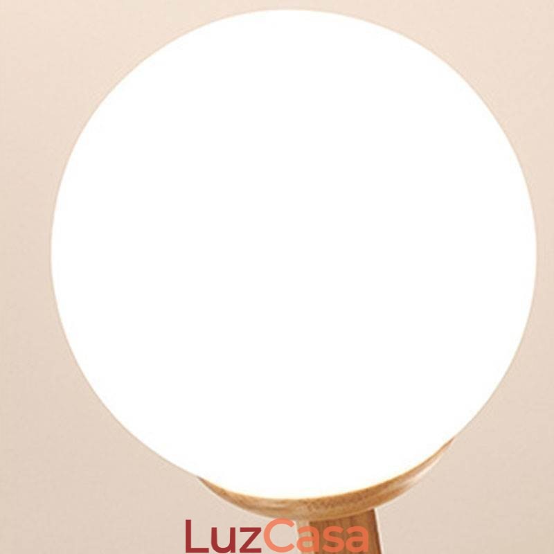 Luminária pendente nórdica Magic Bean, luminária criativa de madeira