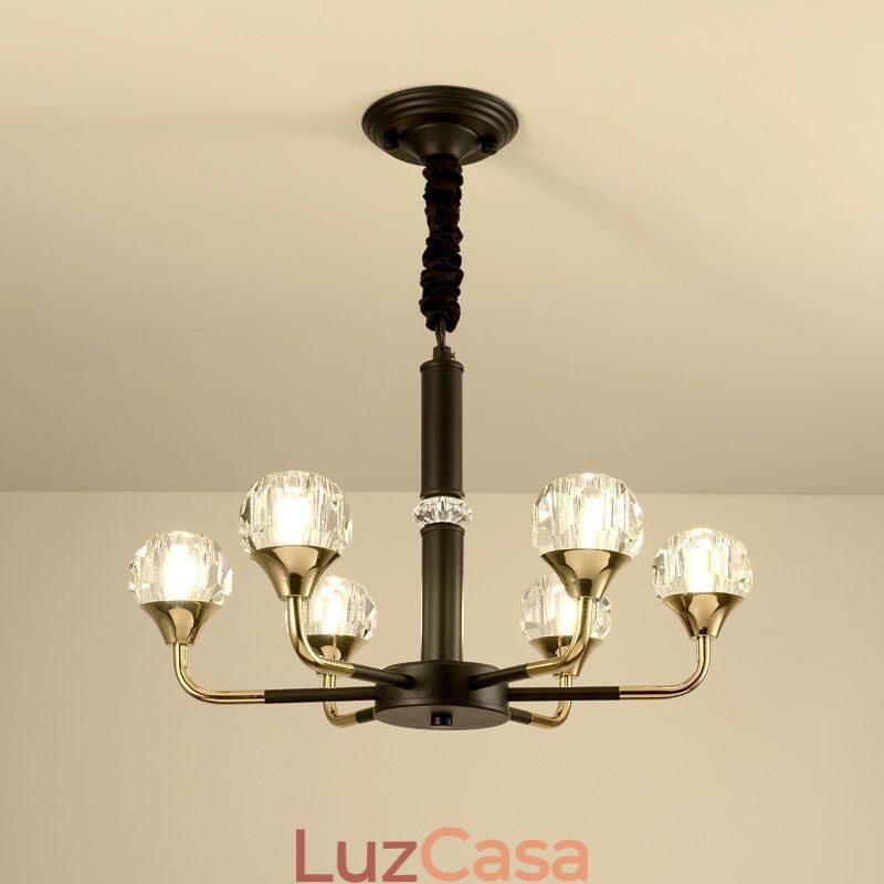 Lustre de cristal moderno e elegante