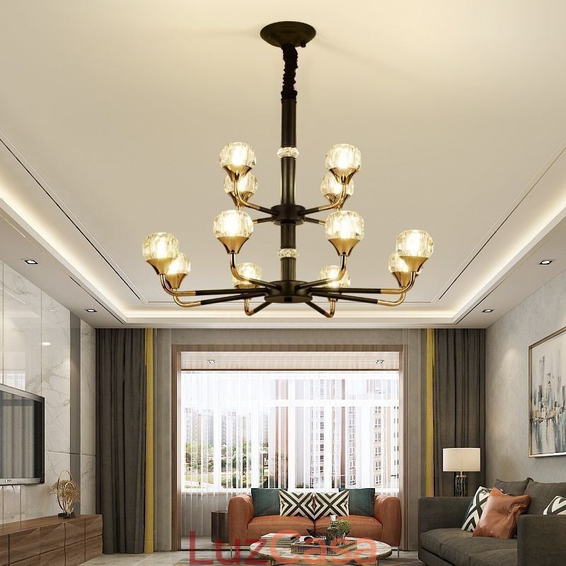 Lustre de cristal moderno e elegante