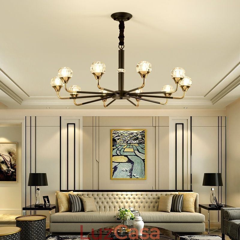 Lustre de cristal moderno e elegante