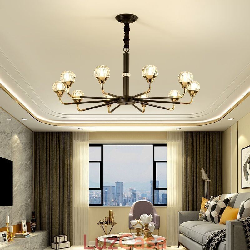 Lustre de cristal moderno e elegante