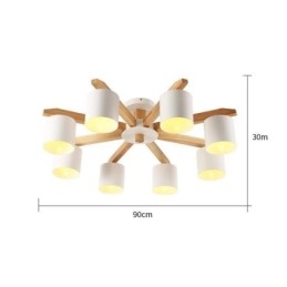 Luminária pendente nórdica de tronco Macaron