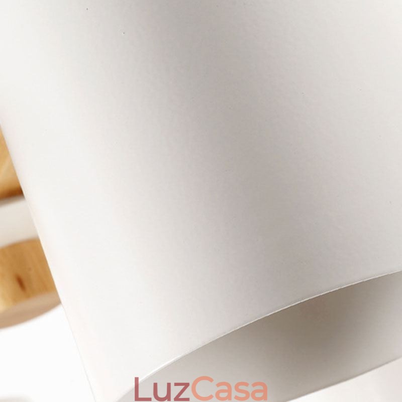 Luminária pendente nórdica de tronco Macaron