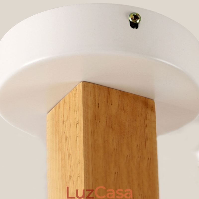 Luminária pendente nórdica de tronco Macaron