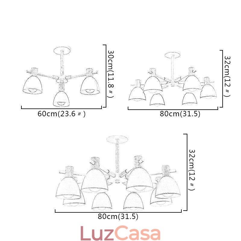 Luminária pendente moderna e simples de macaron Iluminação criativa de madeira
