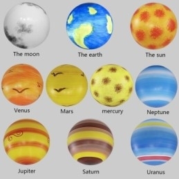 Luminária pendente Nordic Planet Design Lustre exclusivo com planetas do sistema solar