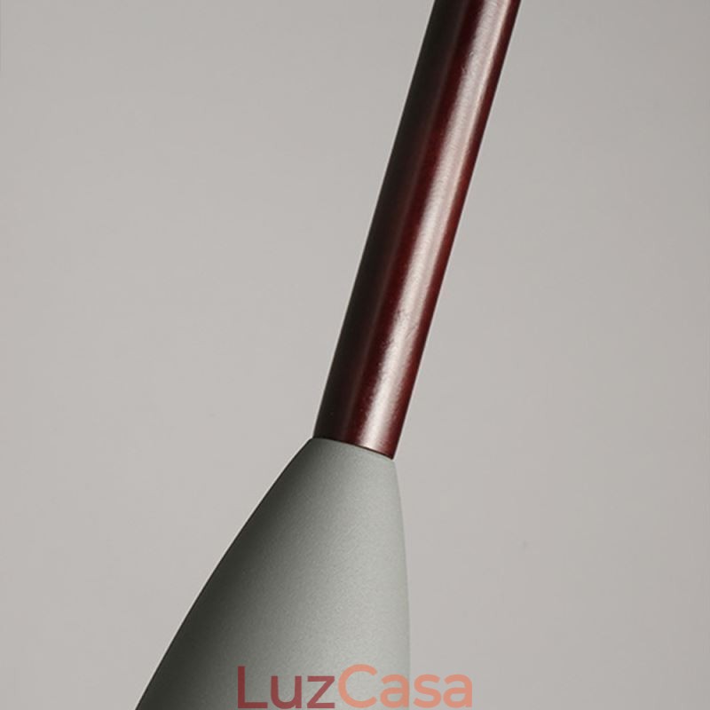 Luminária pendente simples e moderna com três luzes, luminária criativa de alumínio para café