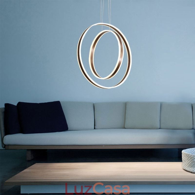 Luminária pendente nórdica em acrílico em formato de anel