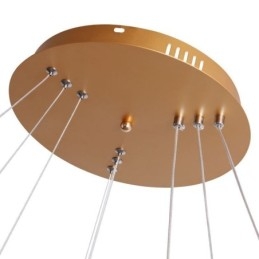 Luminária pendente moderna acrílica 3 anéis lâmpada 80+60+40cm