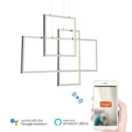 Luminária pendente nórdica Luminária pendente quadrada geométrica