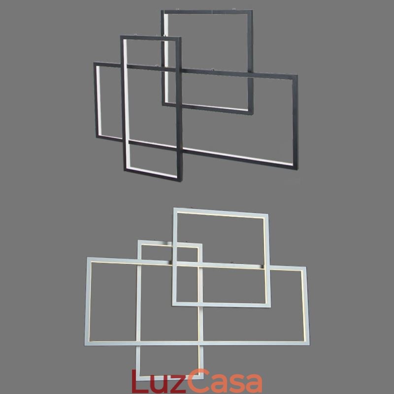 Luminária pendente nórdica Luminária pendente quadrada geométrica