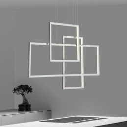 Luminária pendente nórdica Luminária pendente quadrada geométrica