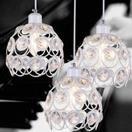 Ideias de ilha para luminária pendente de ferro com cristal oco