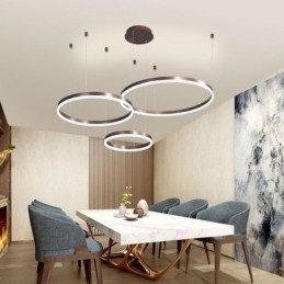Luminária pendente pós-moderna em acrílico com formato de anel