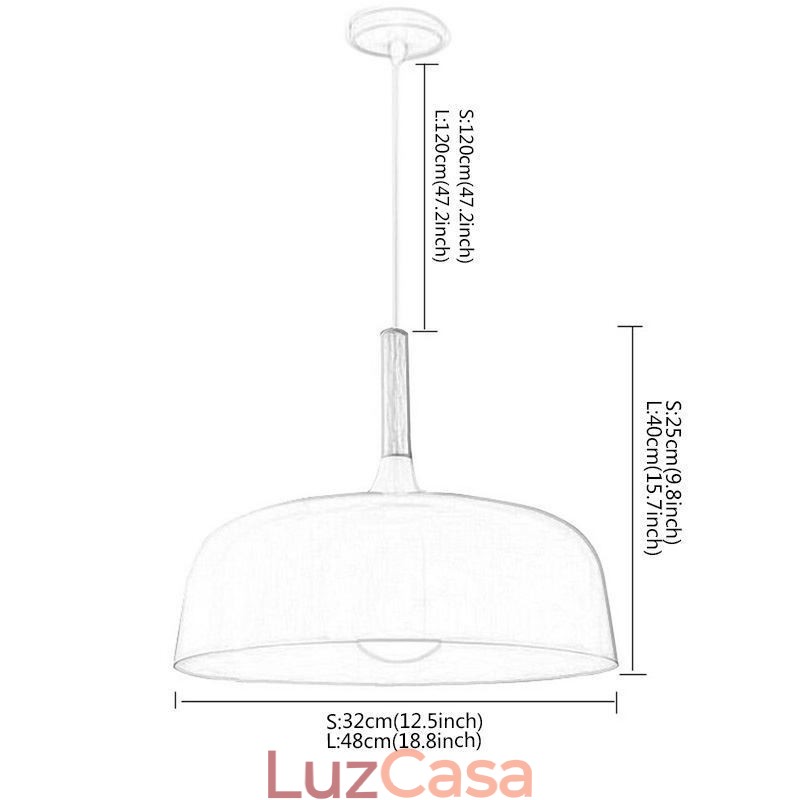 Luminária pendente nórdica individual ajustável, iluminação de calor para casa