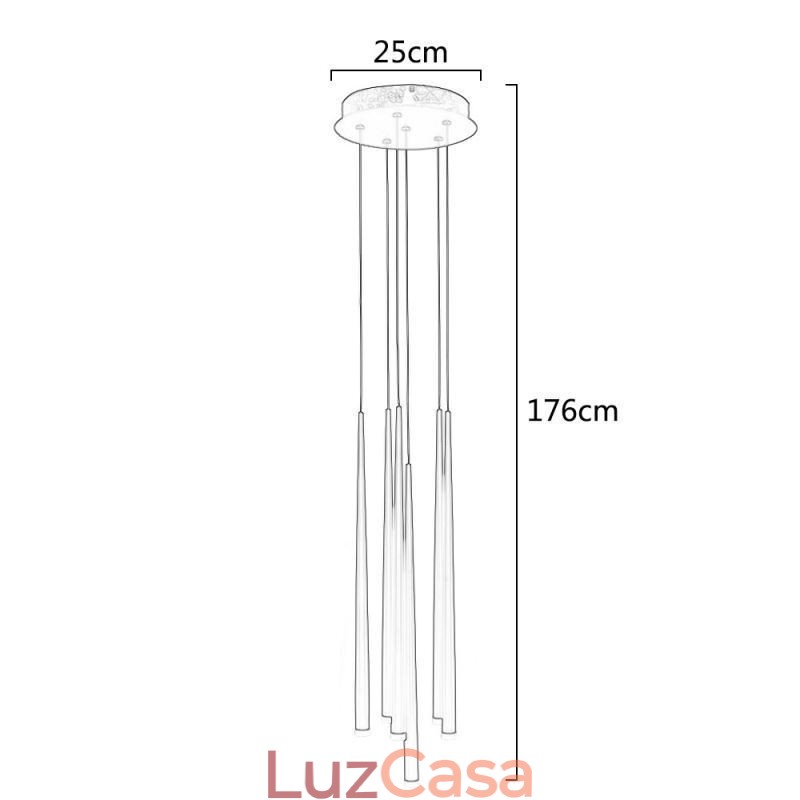 6 Luzes Pendentes Meteorer Pendentes