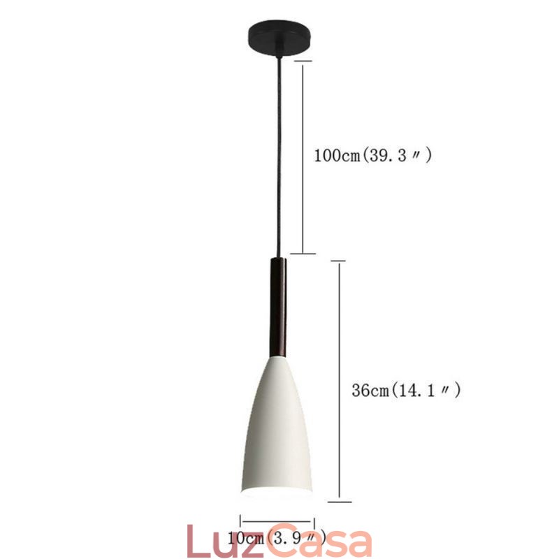 Luminária pendente moderna, design especial e simples, lâmpada de luz