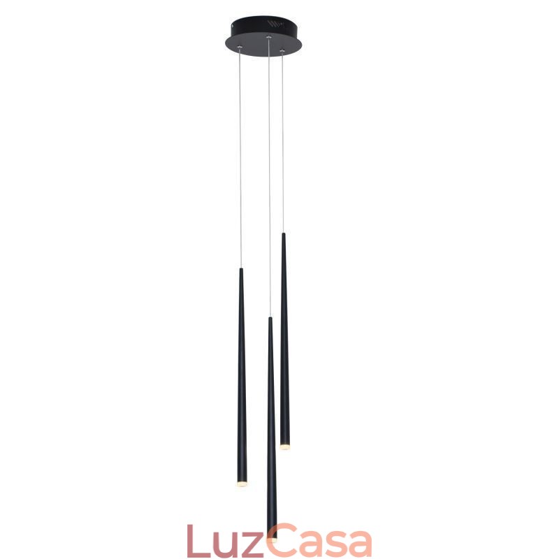 Luminária pendente moderna e simples em formato de cilindro, luminária de chuva de meteoros
