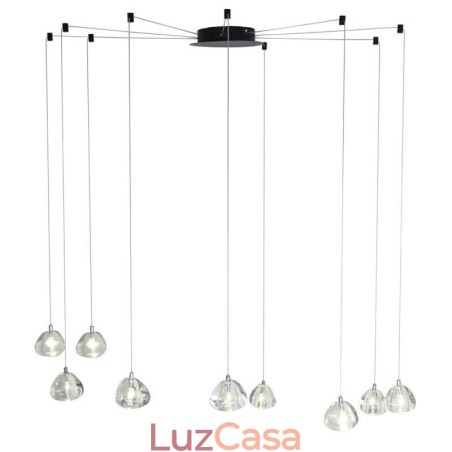 Lustre de cristal moderno com pingente de luz, luminária para iluminação doméstica