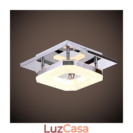 Acrílico Flush Mount 1 luz Moderno Acrílico Galvanoplastia Aço Inoxidável Acrílico Flush Mount 1 luz Moderno Acrílico Galvanoplastia Aço Inoxidável
