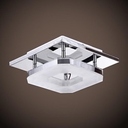 Acrílico Flush Mount 1 luz Moderno Acrílico Galvanoplastia Aço Inoxidável