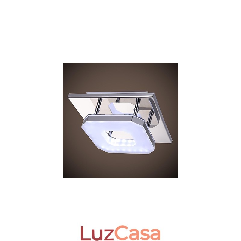 Acrílico Flush Mount 1 luz Moderno Acrílico Galvanoplastia Aço Inoxidável