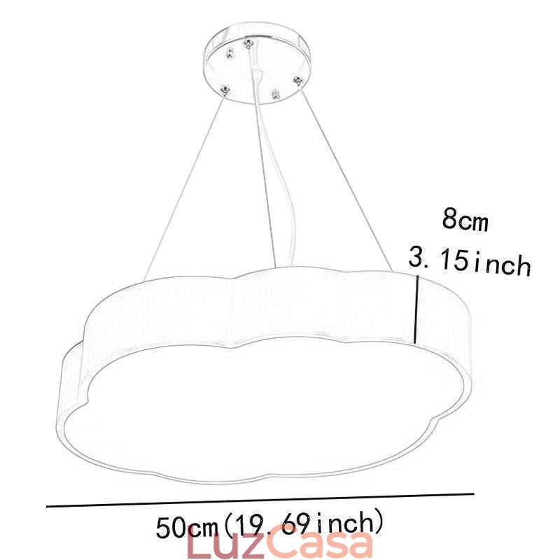 Luminária pendente moderna e simples, luminária de nuvem, desenho animado criativo, iluminação, luz