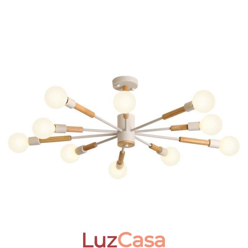 Luminária pendente nórdica criativa Luminária pendente de tronco de feijão mágico