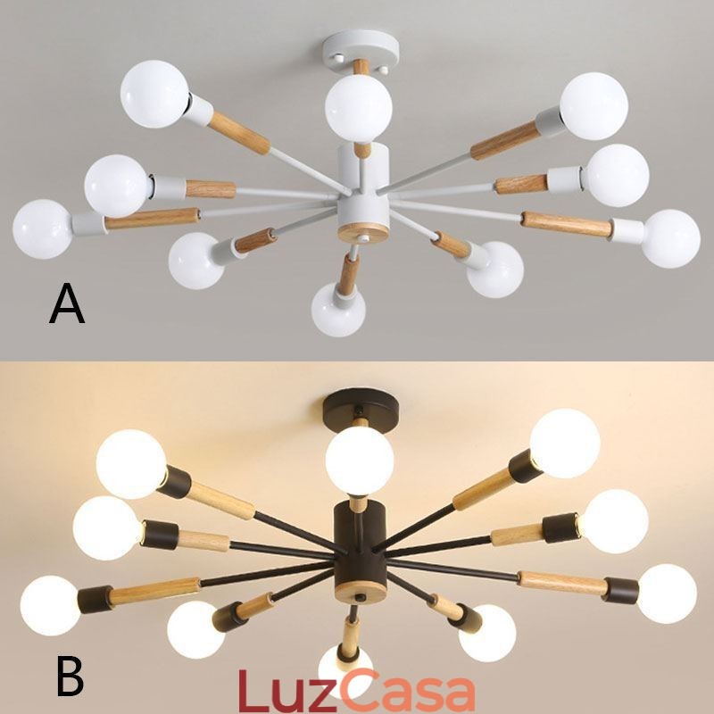 Luminária pendente nórdica criativa Luminária pendente de tronco de feijão mágico