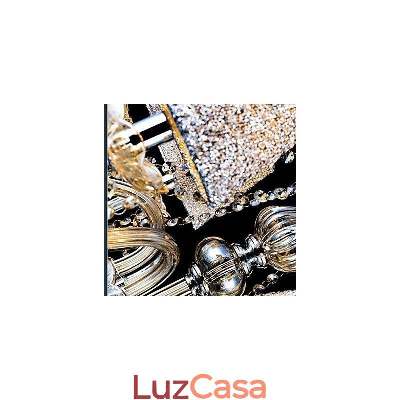 Lustre de vidro galvanizado de cristal clássico vintage moderno contemporâneo