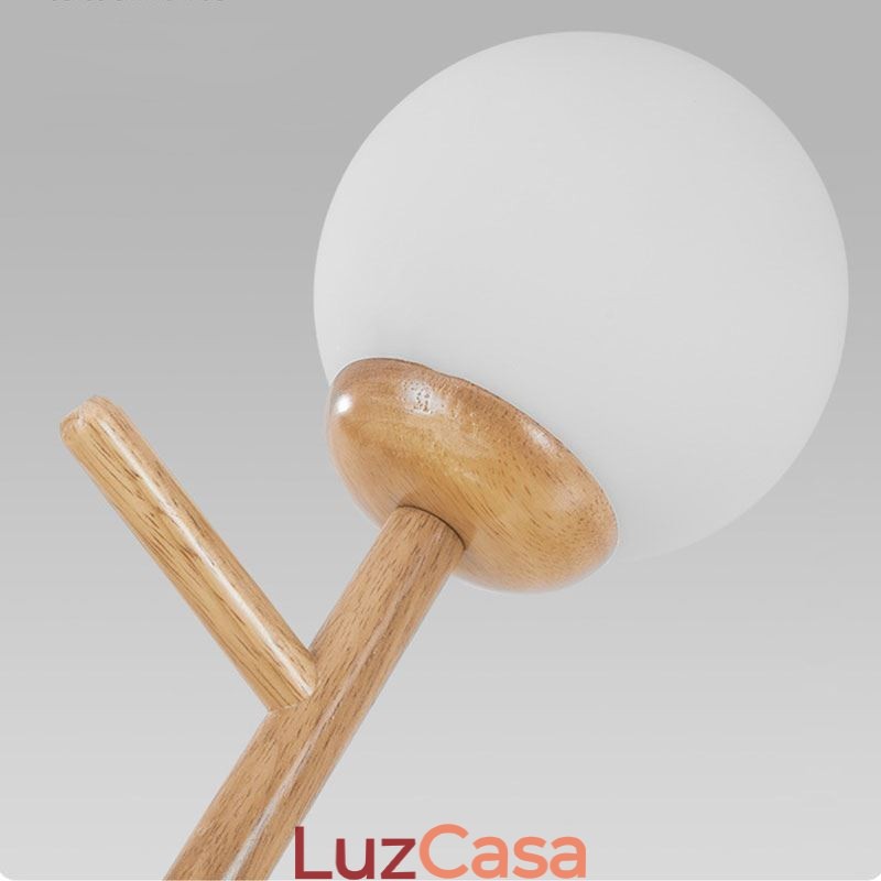 Luminária pendente de madeira criativa nórdica