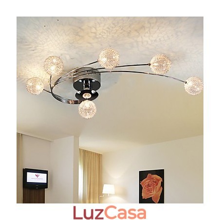 Luminária de teto moderna Living Lâmpadas incluídas 6 luzes Luminária de teto moderna Living Lâmpadas incluídas 6 luzes