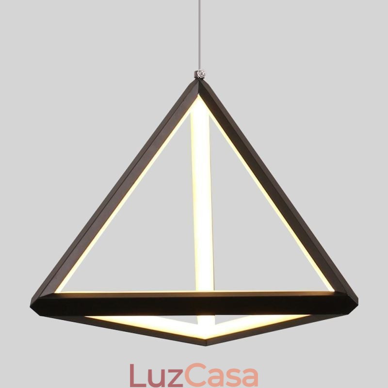 Luminária pendente pós-moderna, luz geométrica triangular, lâmpada criativa, iluminação